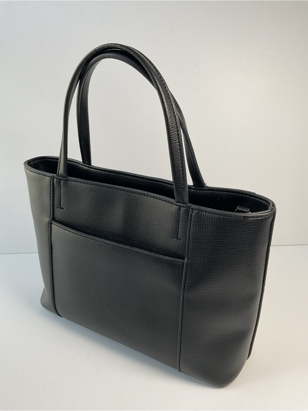 Karl Lagerfeld Paris Black Tote Bag K/Ikonik Logo Pebbled Leather Large - Picture 3 of 12